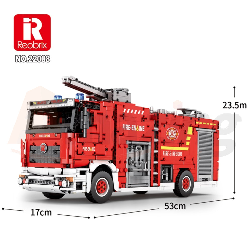 Reobrix 22008 The Mechanical Water-Spraying Fire Truck