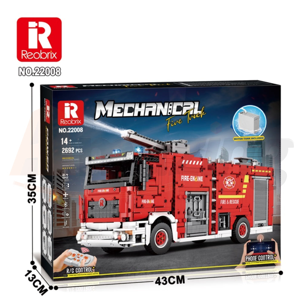 Reobrix 22008 The Mechanical Water-Spraying Fire Truck