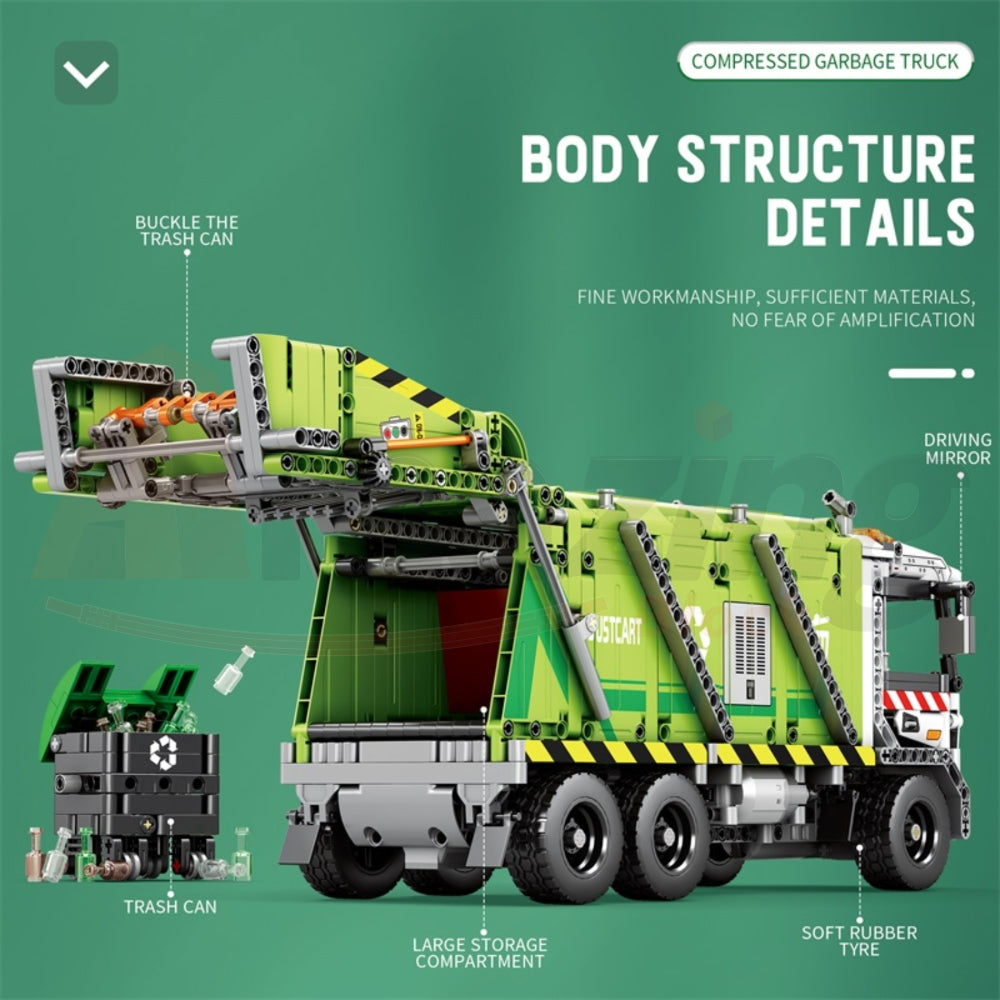 Reobrix 22022 The Compression Garbage Truck