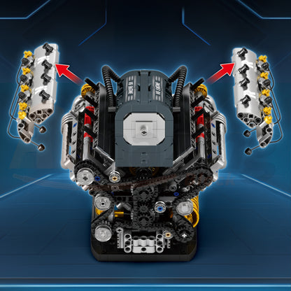 Reobrix 33013 The V6 Engine with Motor