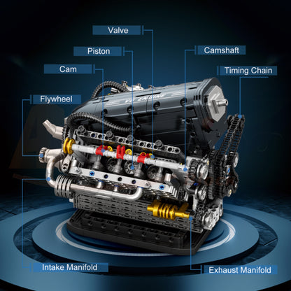Reobrix 33013 The V6 Engine with Motor