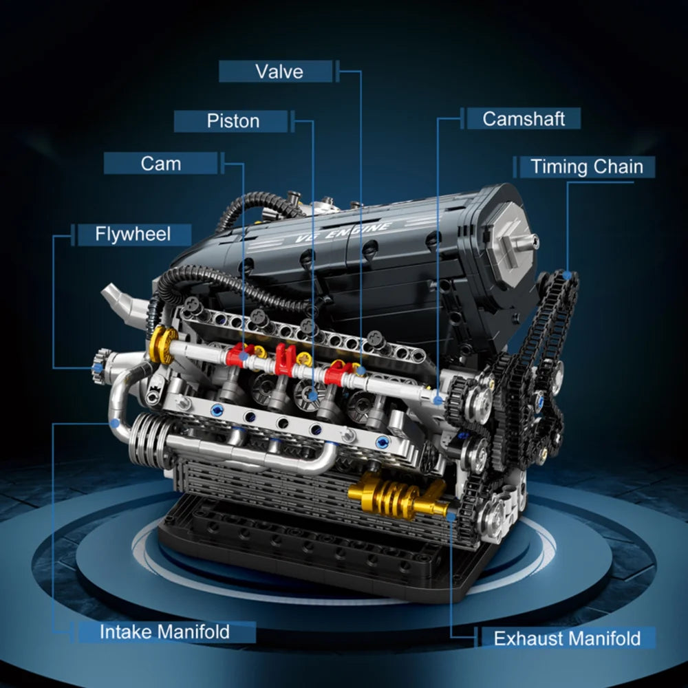 Reobrix ZZ33013 The V6 Engine with Motor
