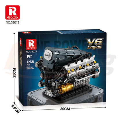 Reobrix 33013 The V6 Engine with Motor