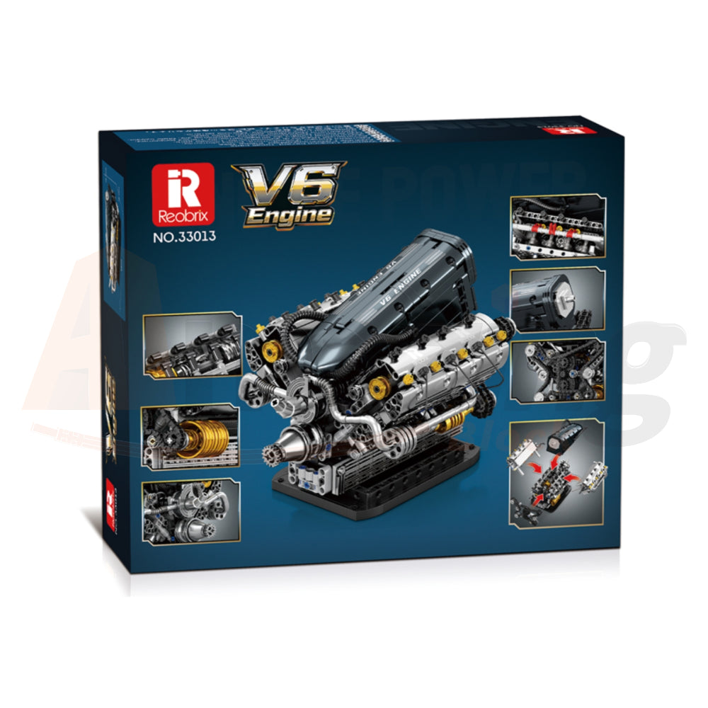 Reobrix 33013 The V6 Engine with Motor