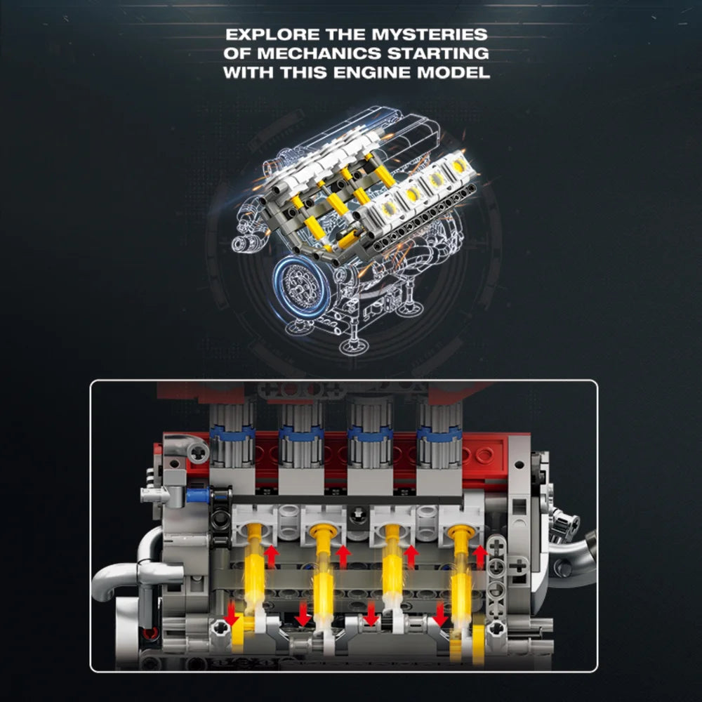 Reobrix ZZ33015 The F1 Engine with Motor