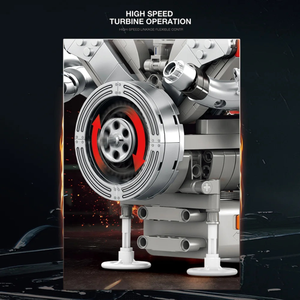 Reobrix ZZ33015 The F1 Engine with Motor