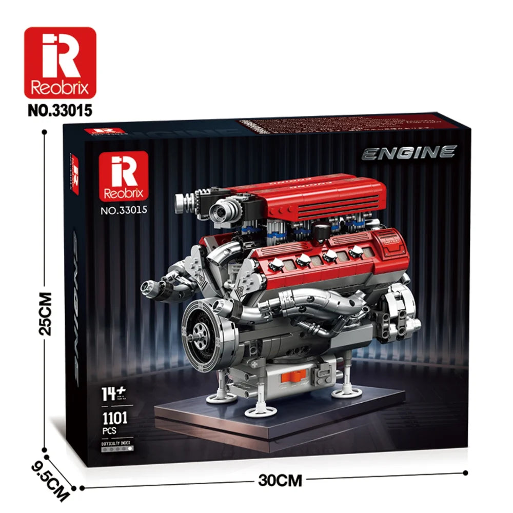 Reobrix ZZ33015 The F1 Engine with Motor