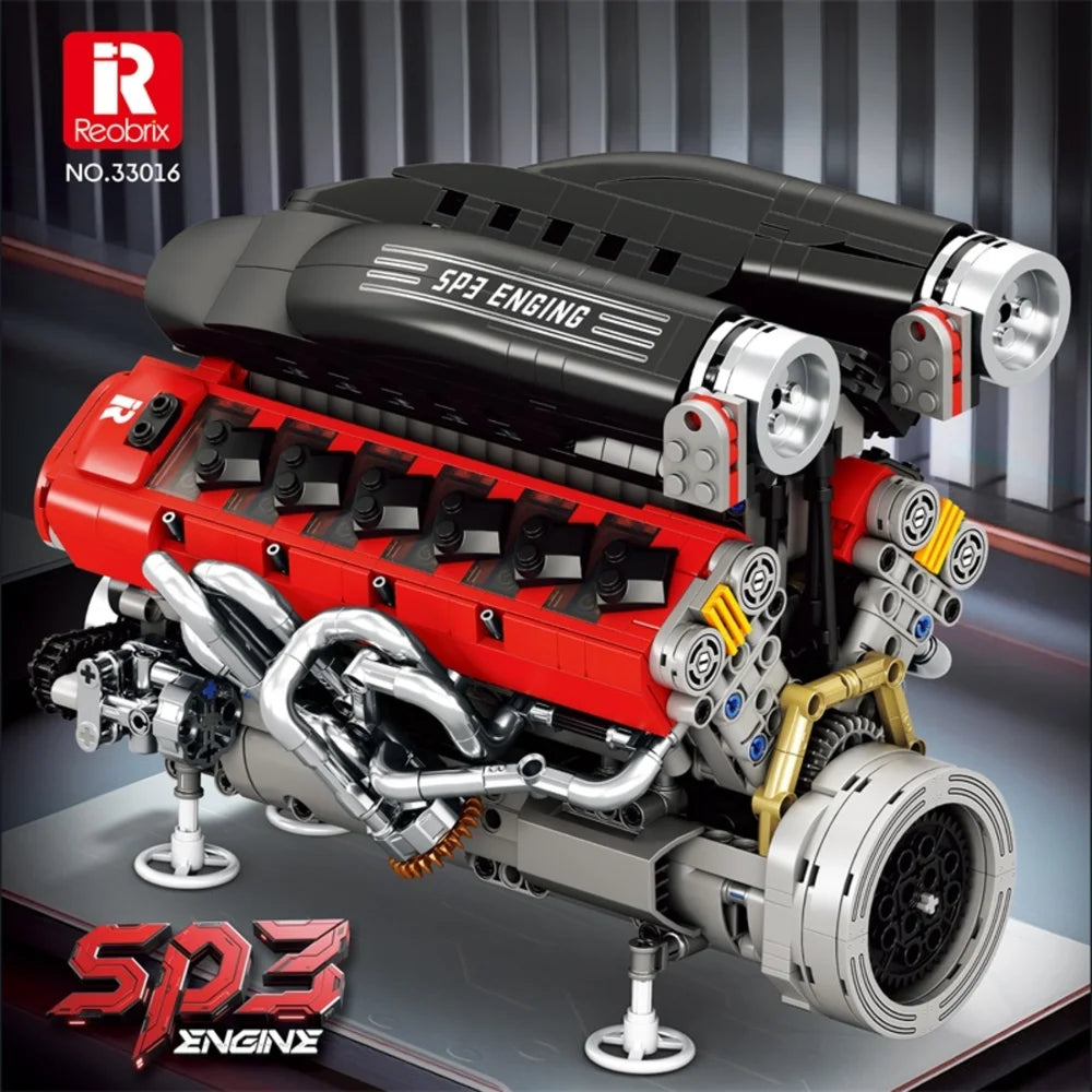 Reobrix ZZ33016 The Ferrari SP3 Engine with Motor
