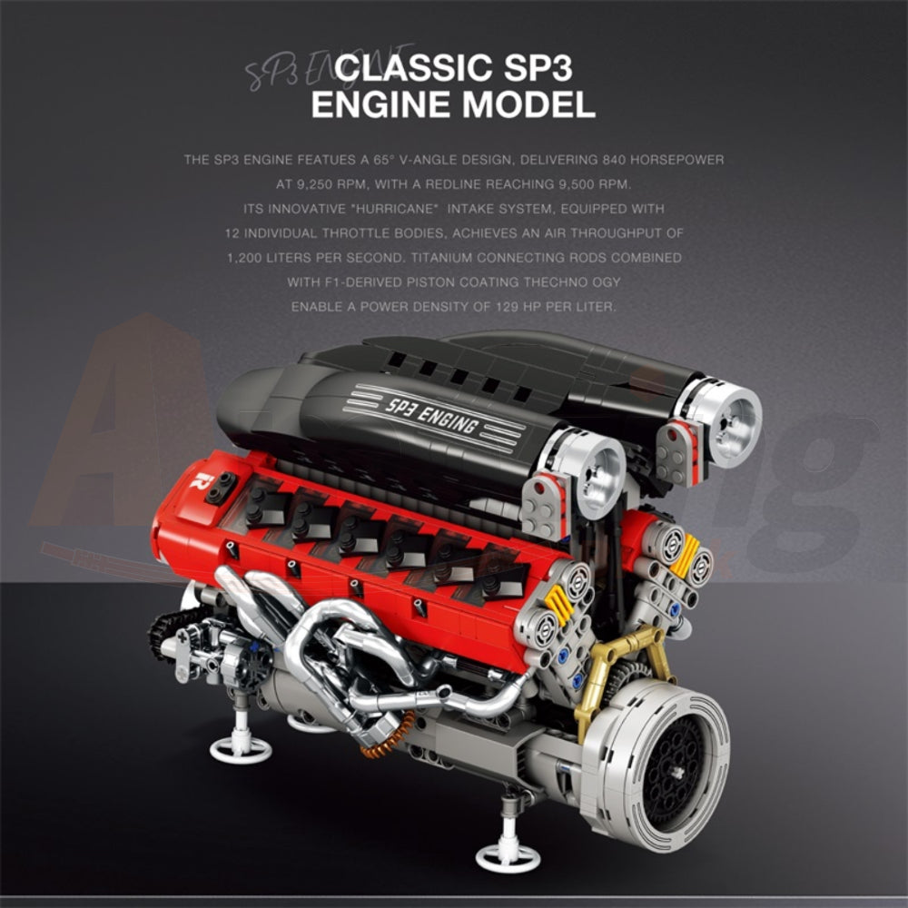 Reobrix 33016 The Ferrari SP3 Engine with Motor