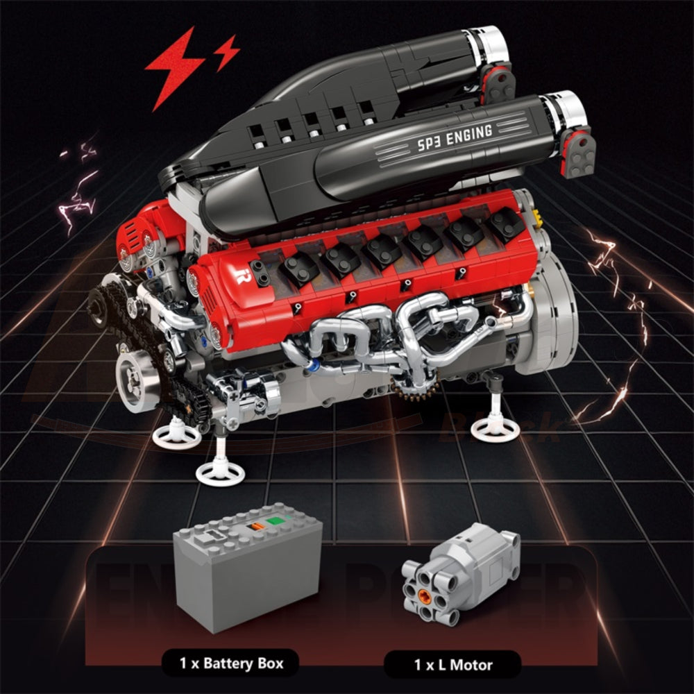 Reobrix 33016 The Ferrari SP3 Engine with Motor
