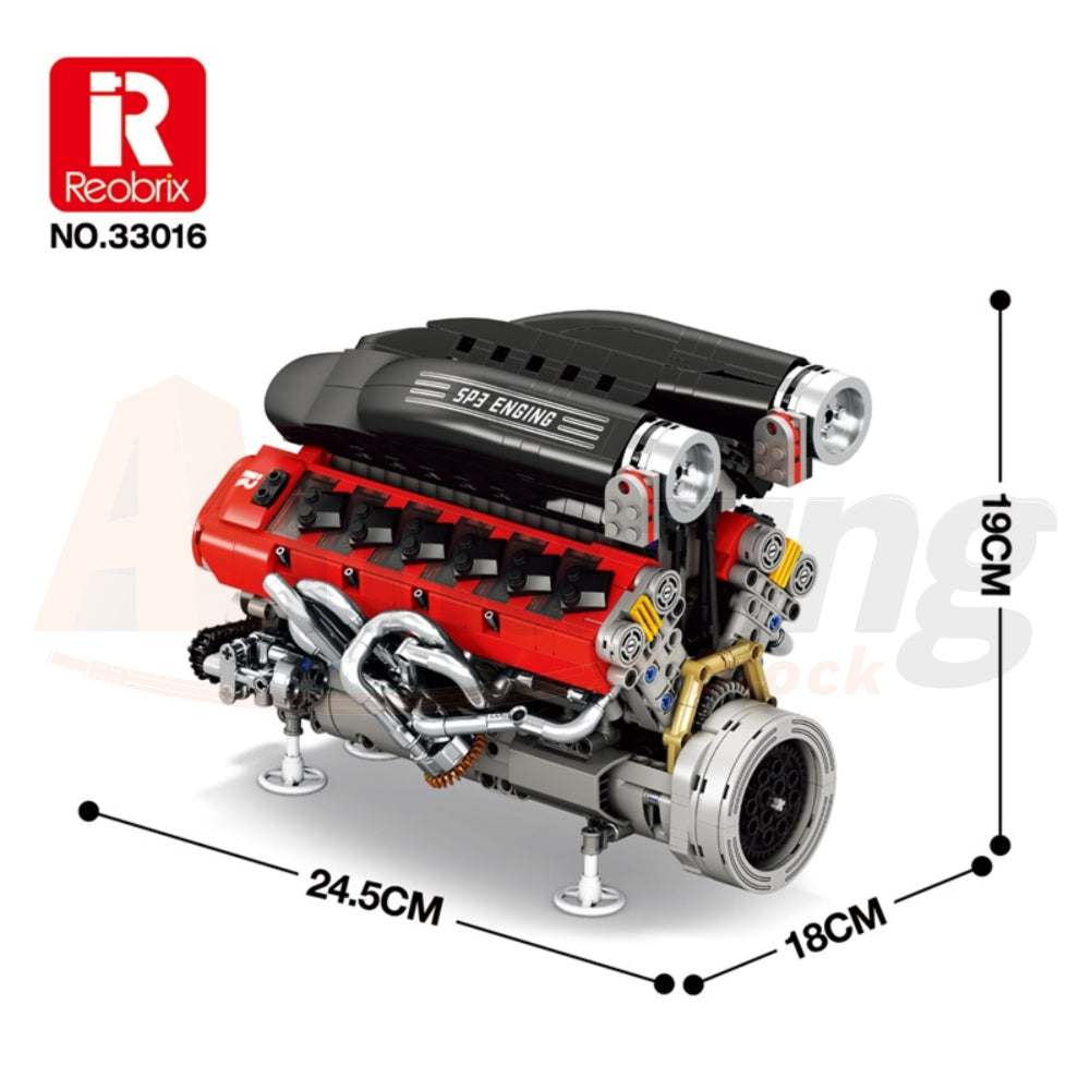 Reobrix 33016 The Ferrari SP3 Engine with Motor