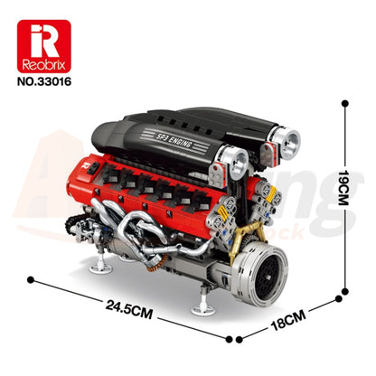 Reobrix 33016 The Ferrari SP3 Engine with Motor