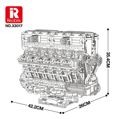 Reobrix ZZ33017 The V12 Engine with Motor