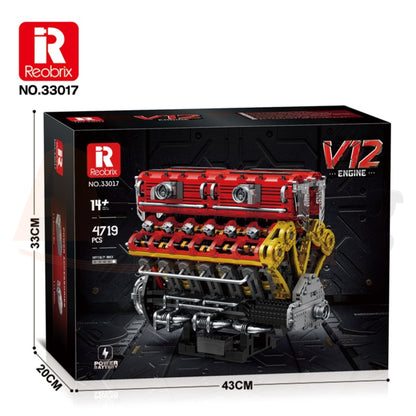 Reobrix 33017 The V12 Engine with Motor