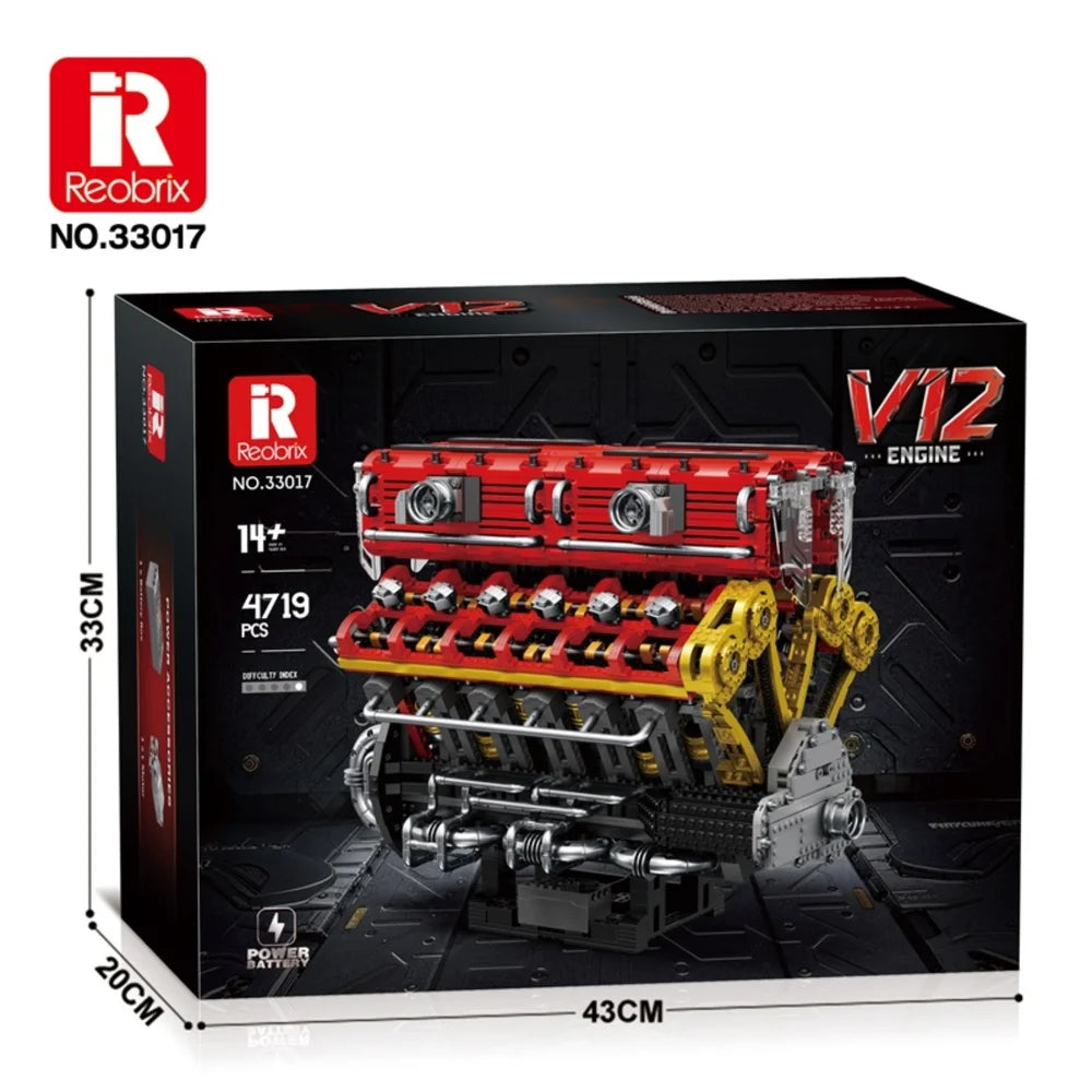 Reobrix ZZ33017 The V12 Engine with Motor