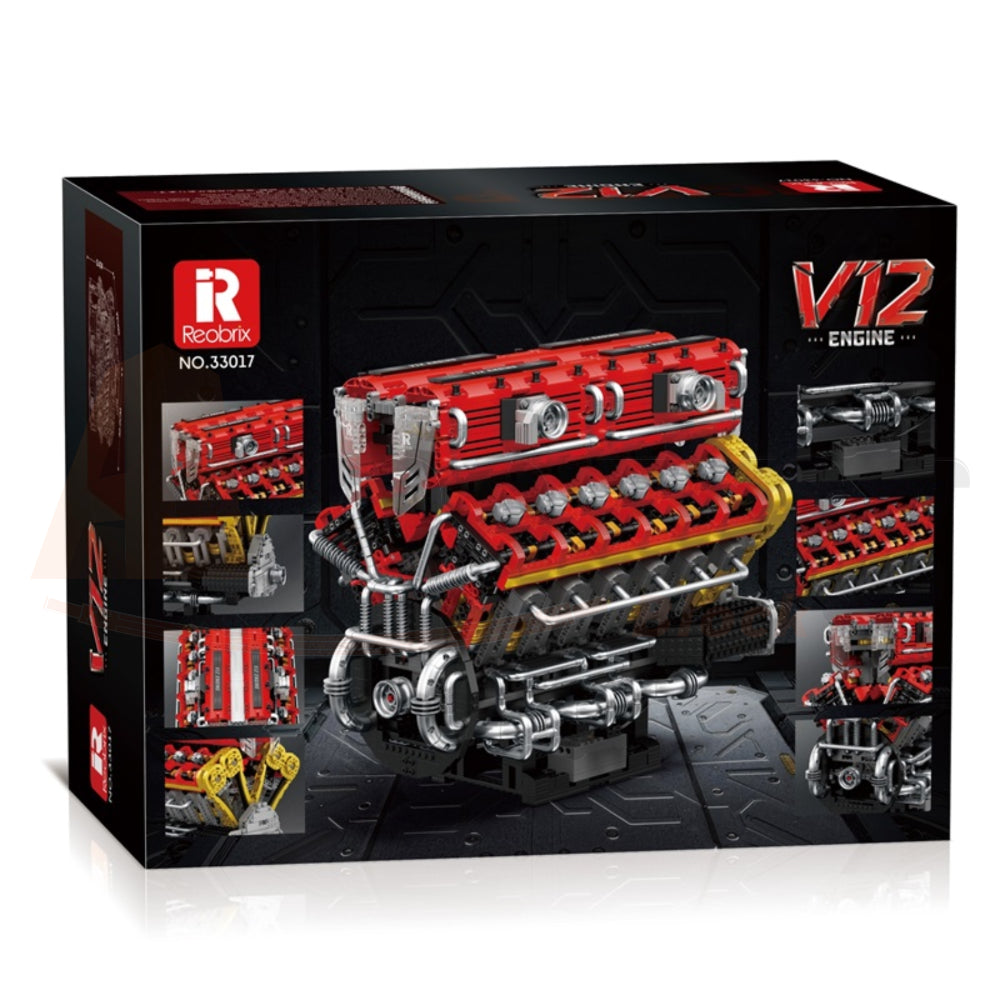 Reobrix 33017 The V12 Engine with Motor