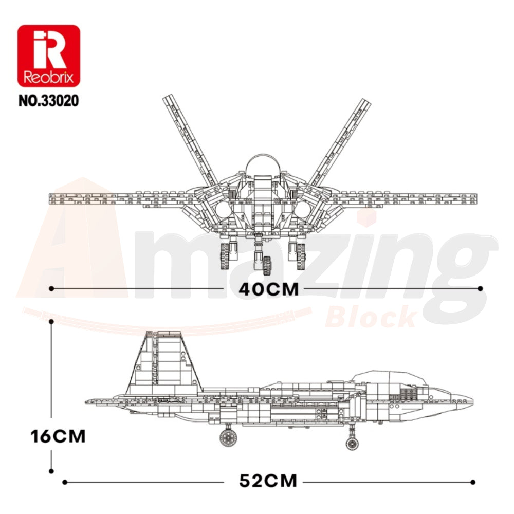 Reobrix 33020 The F-22 Fighter