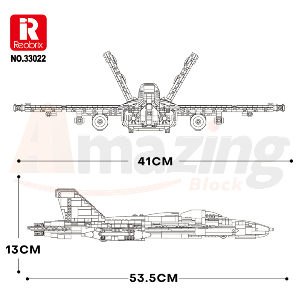 Reobrix 33022 The F-18 Fighter