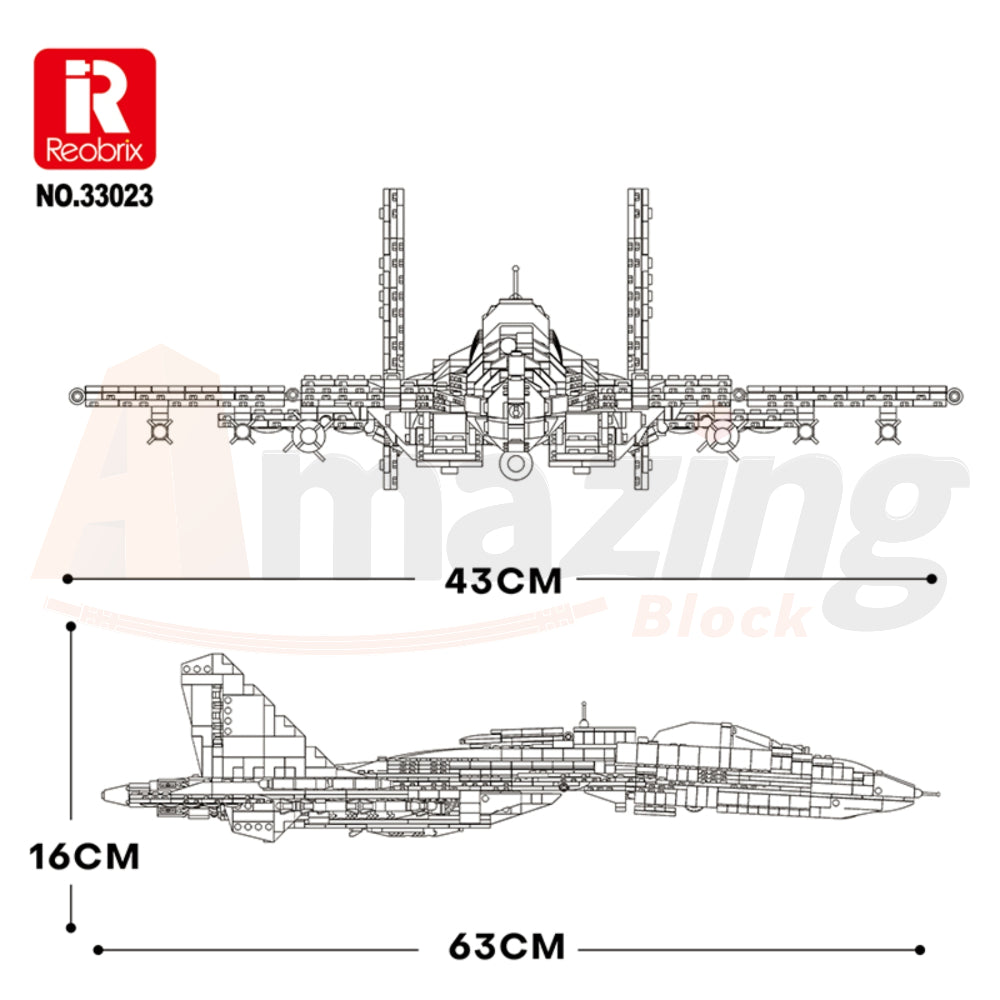 Reobrix 33023 The J-15 Flying Shark