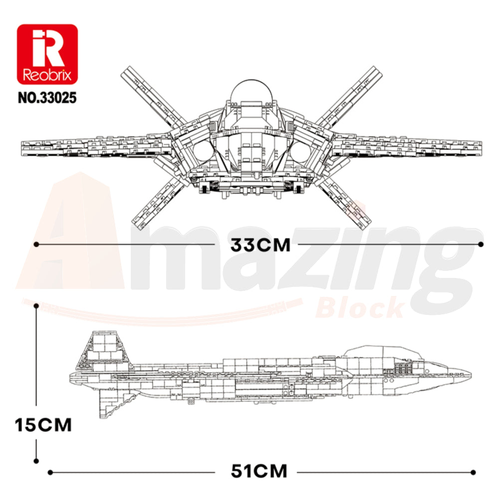 Reobrix 33025 The J-20 Fighter