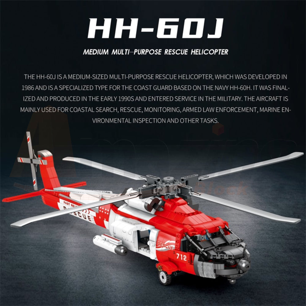Reobrix 33026 The HH-60J Coast Guard Search-and-Rescue Helicopter