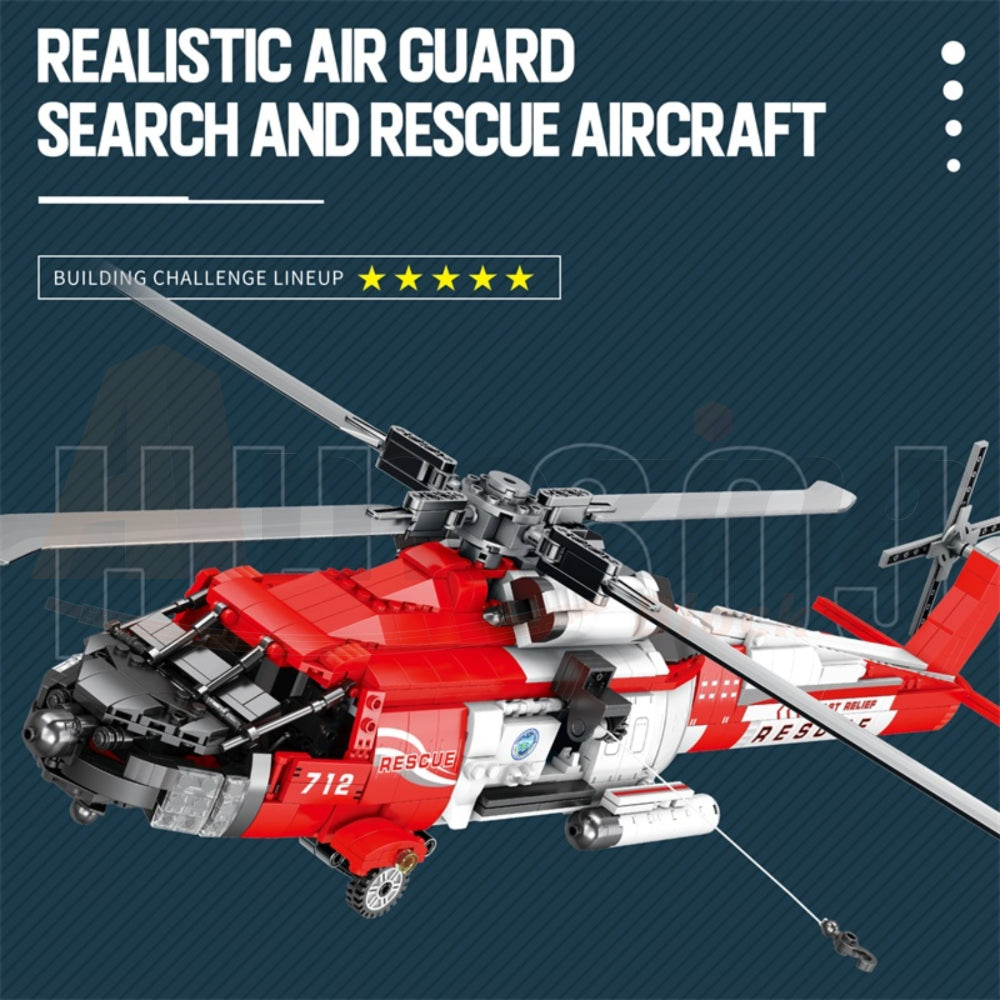 Reobrix 33026 The HH-60J Coast Guard Search-and-Rescue Helicopter