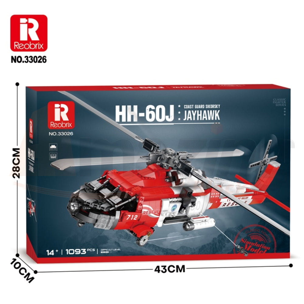 Reobrix 33026 The HH-60J Coast Guard Search-and-Rescue Helicopter