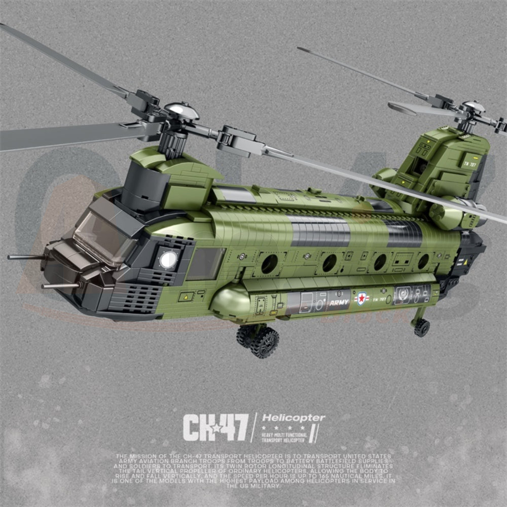 Reobrix 33031 The CH-47 Transport Helicopter Chinook without Minifigures
