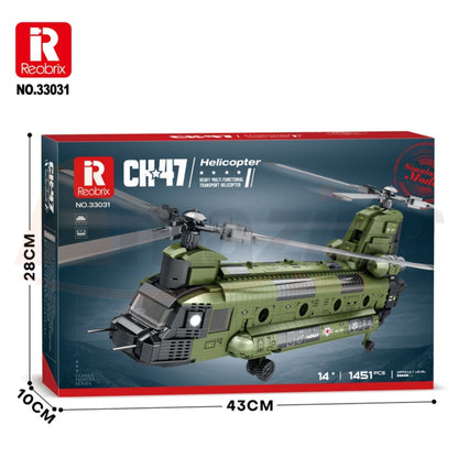 Reobrix 33031 The CH-47 Transport Helicopter Chinook without Minifigures