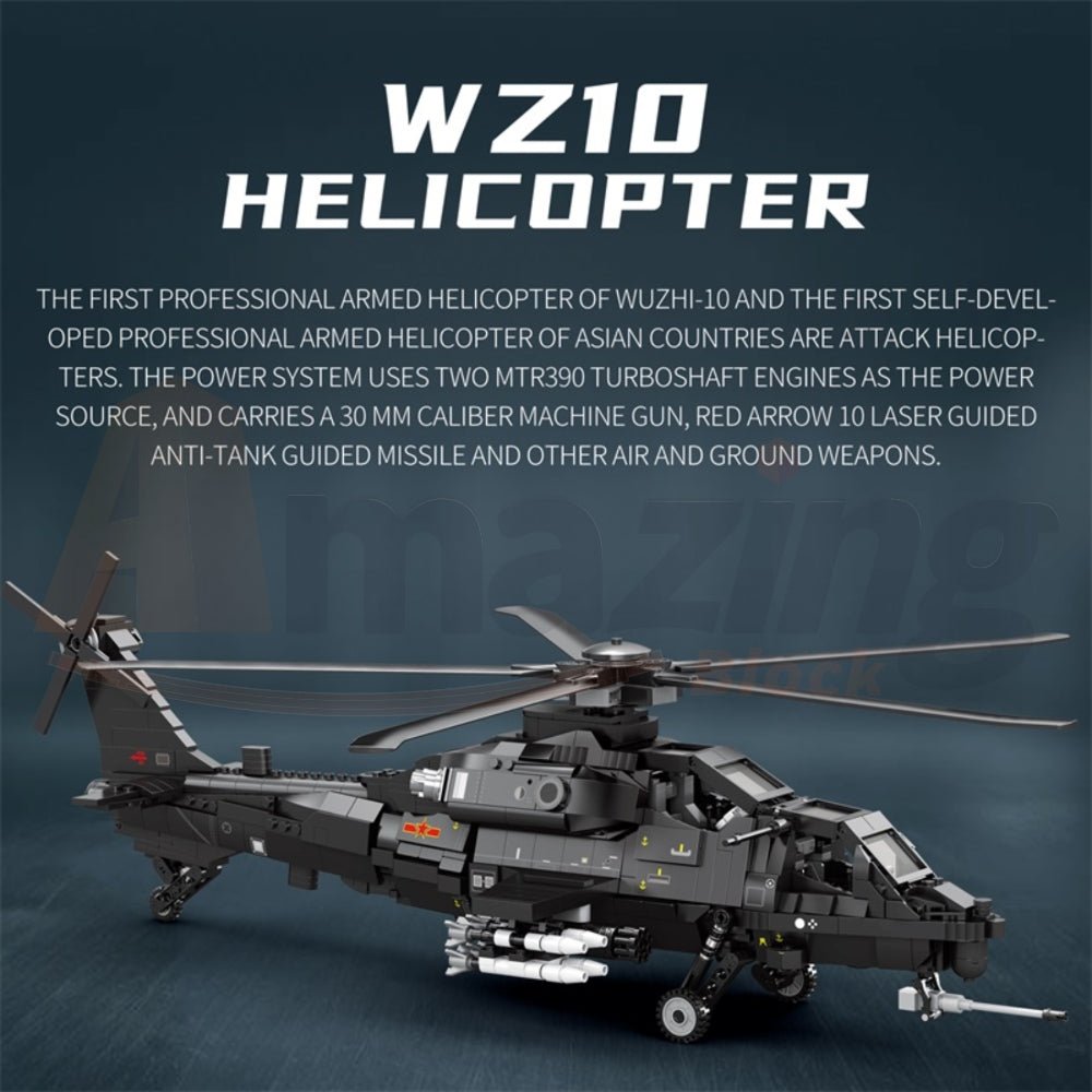 Reobrix 33033 The WZ-10 Helicopter