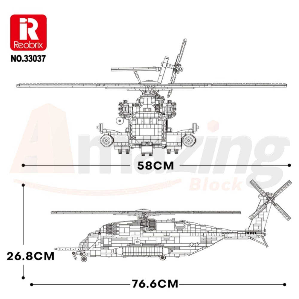 Reobrix 33037 The CH-53E Helicopter