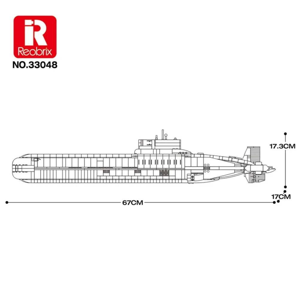 Reobrix ZZ33048 The Project 941 Typhoon-Class Submarine
