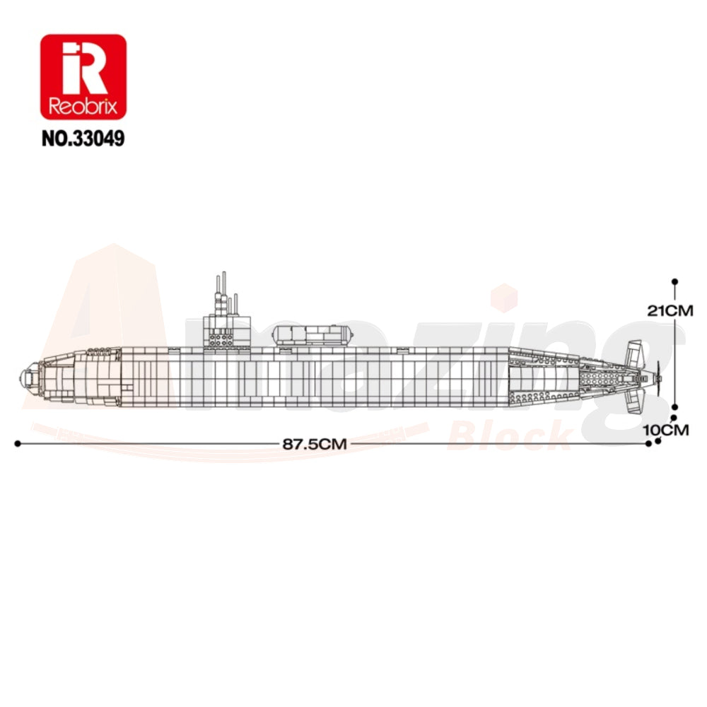 Reobrix 33049 Los Angeles-class SSN 1:125