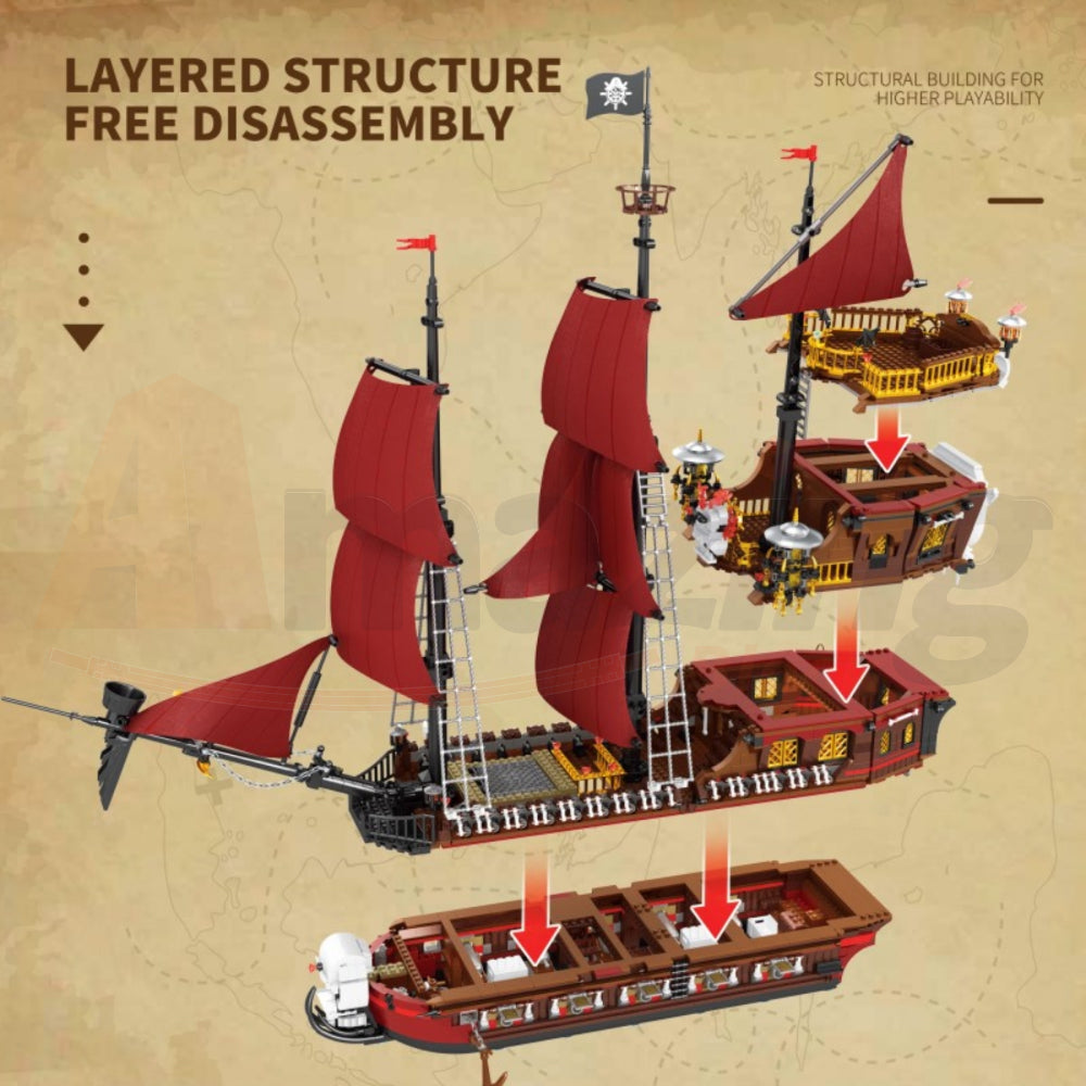 Reobrix 66010 The Pirate Revenge-Model Ship
