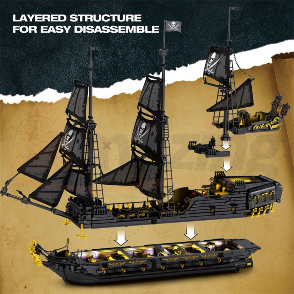 Reobrix 66036 The Black Pearl Pirate Ship