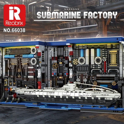 Reobrix 66038 The U-Boat Factory Themed Bookends