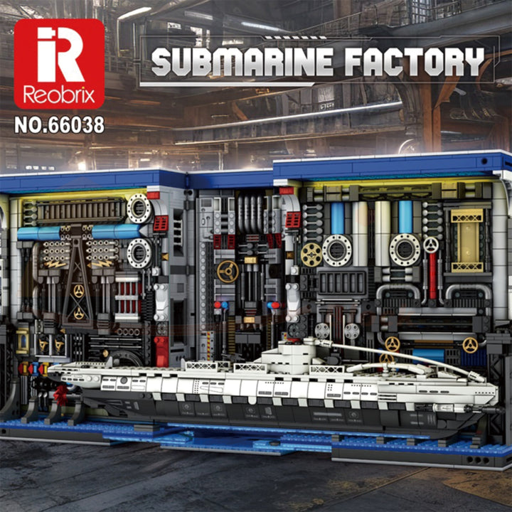 Reobrix 66038 The U-Boat Factory Themed Bookends