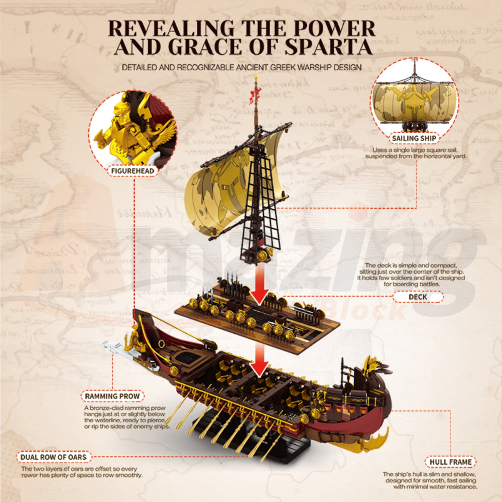 Reobrix 66104 The Spartan Warship