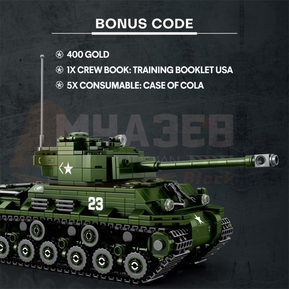 Reobrix 77030 The M4A3E8 Sherman Tank