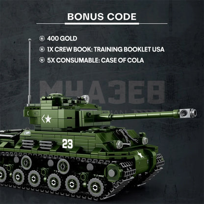 Reobrix ZZ77030 The M4A3E8 Sherman Tank