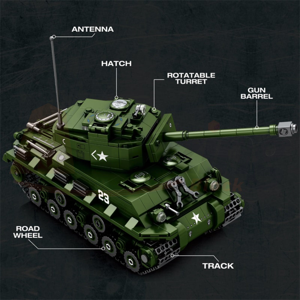 Reobrix 77030 The M4A3E8 Sherman Tank