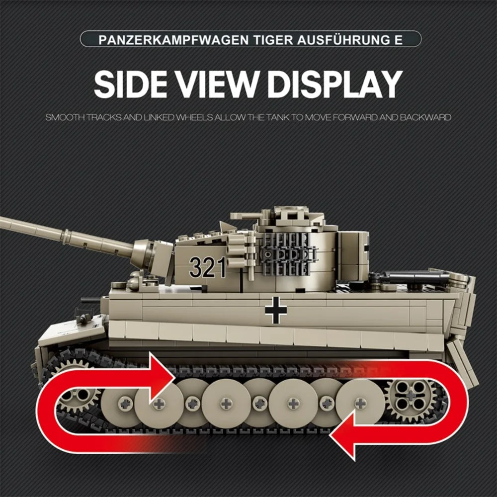 Reobrix ZZ77031 The Tiger I Tank