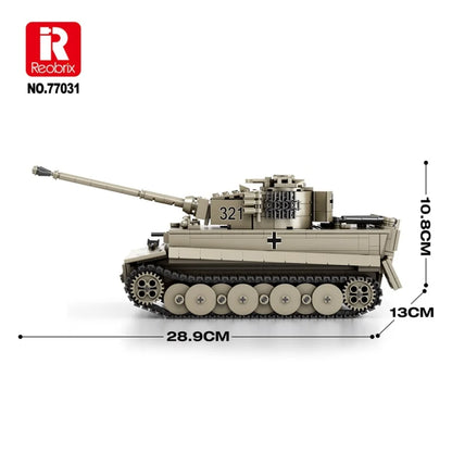 Reobrix ZZ77031 The Tiger I Tank