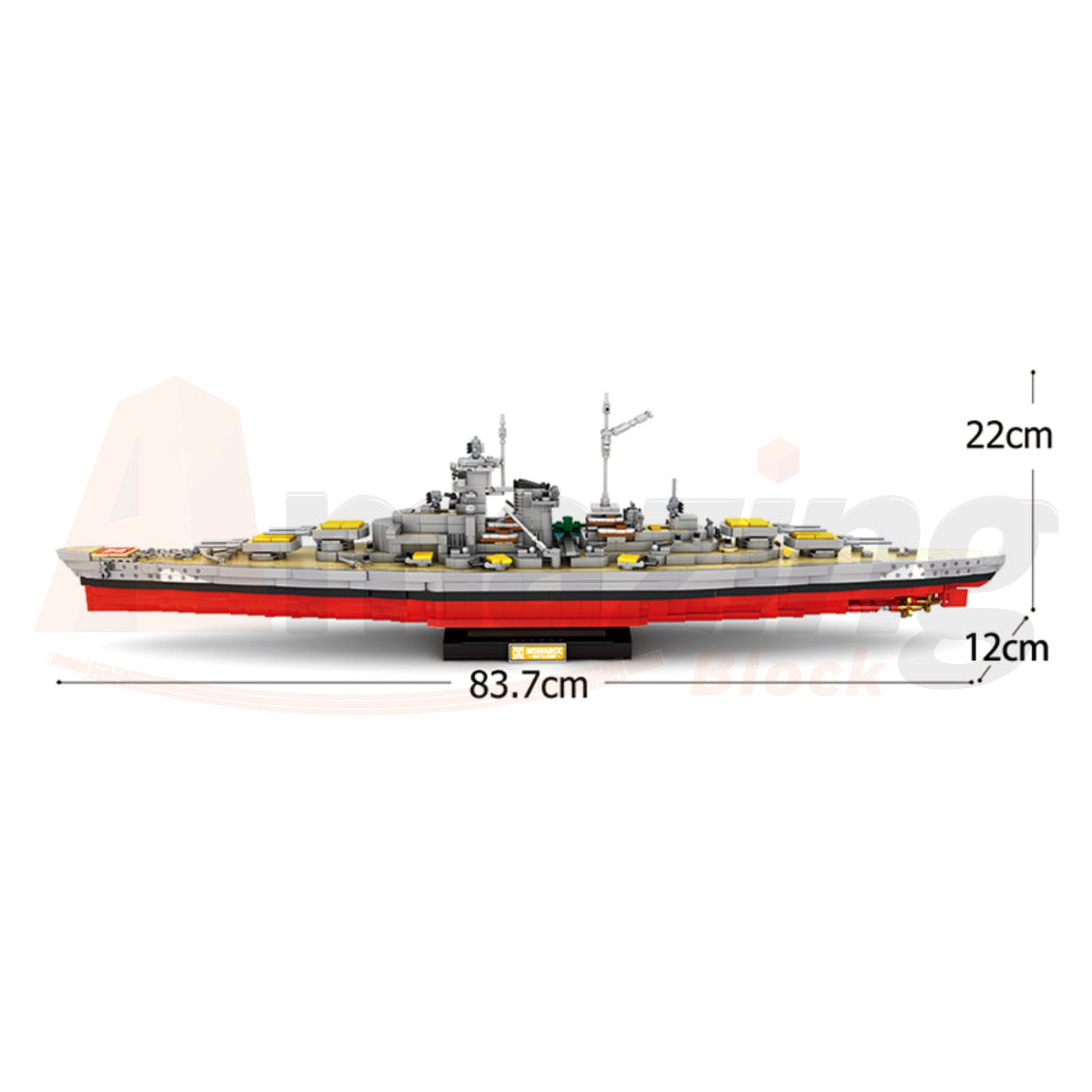 Reobrix 77051 The 1:300 Scale Bismarck Battleship