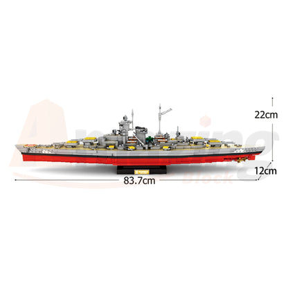 Reobrix 77051 The 1:300 Scale Bismarck Battleship