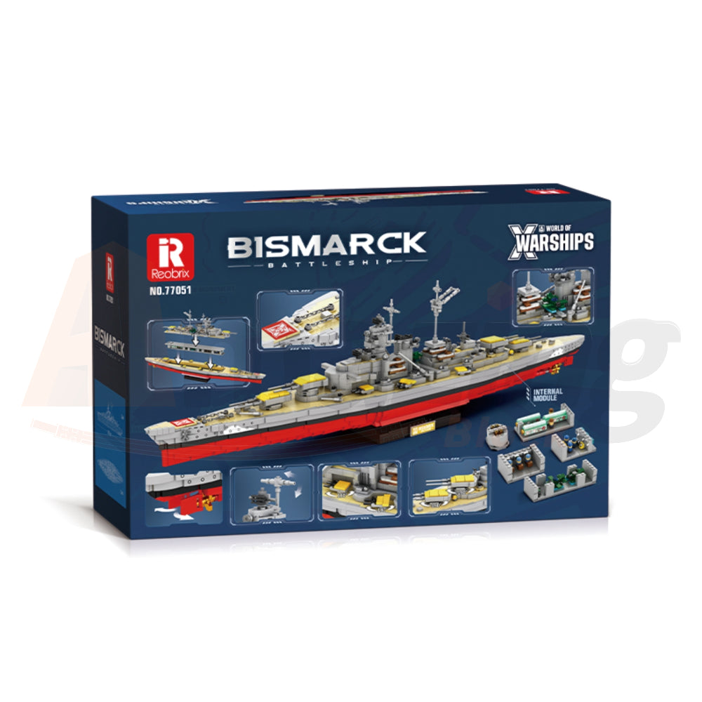 Reobrix 77051 The 1:300 Scale Bismarck Battleship