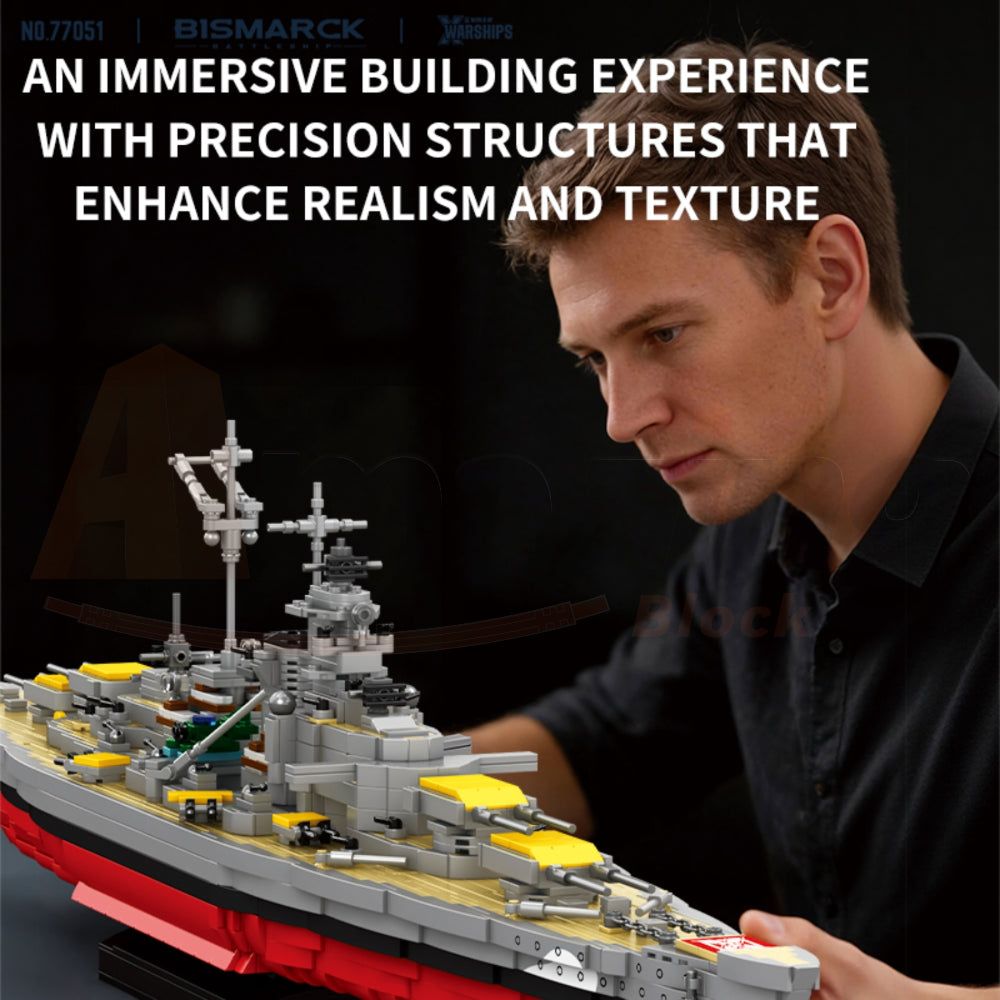 Reobrix 77051 The 1:300 Scale Bismarck Battleship
