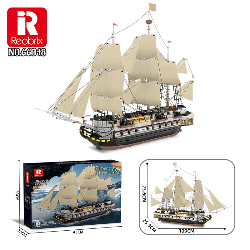 Reobrix 66048 Endeavour Sailing Ship