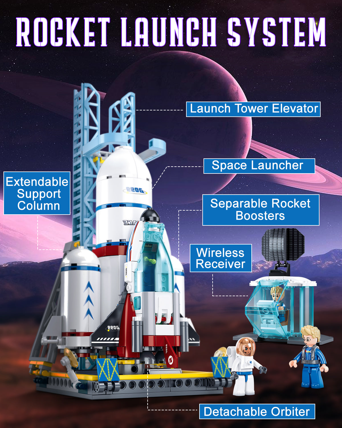 City Space Launch Center Bausatz, 424 Teile