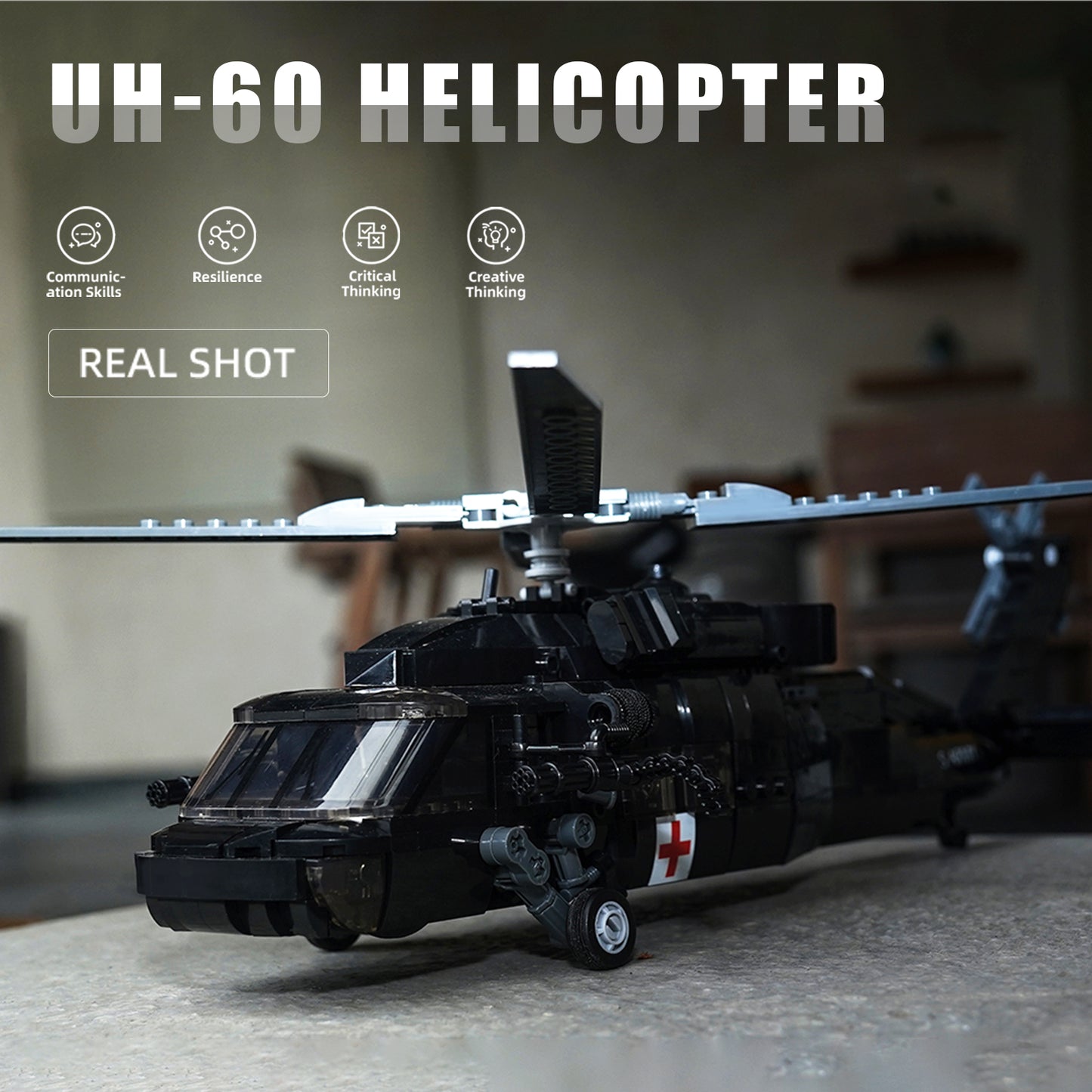 UH-60 Black Hawk Hubschrauber-Bausatz, 692 Teile